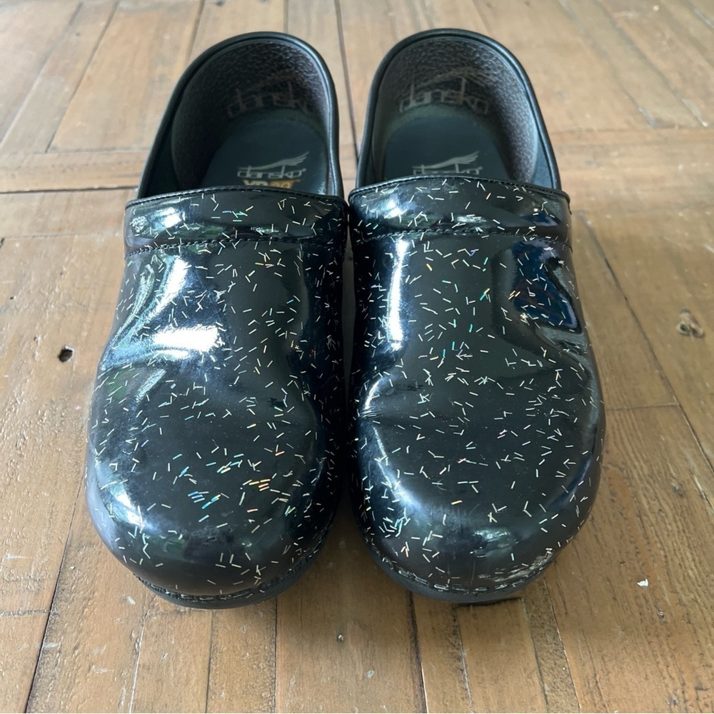Dansko Womens XP 2.0 Professional Glitzy Glitter Patent Clog Sz 41 EU 10.5-11 US - Picture 2 of 10